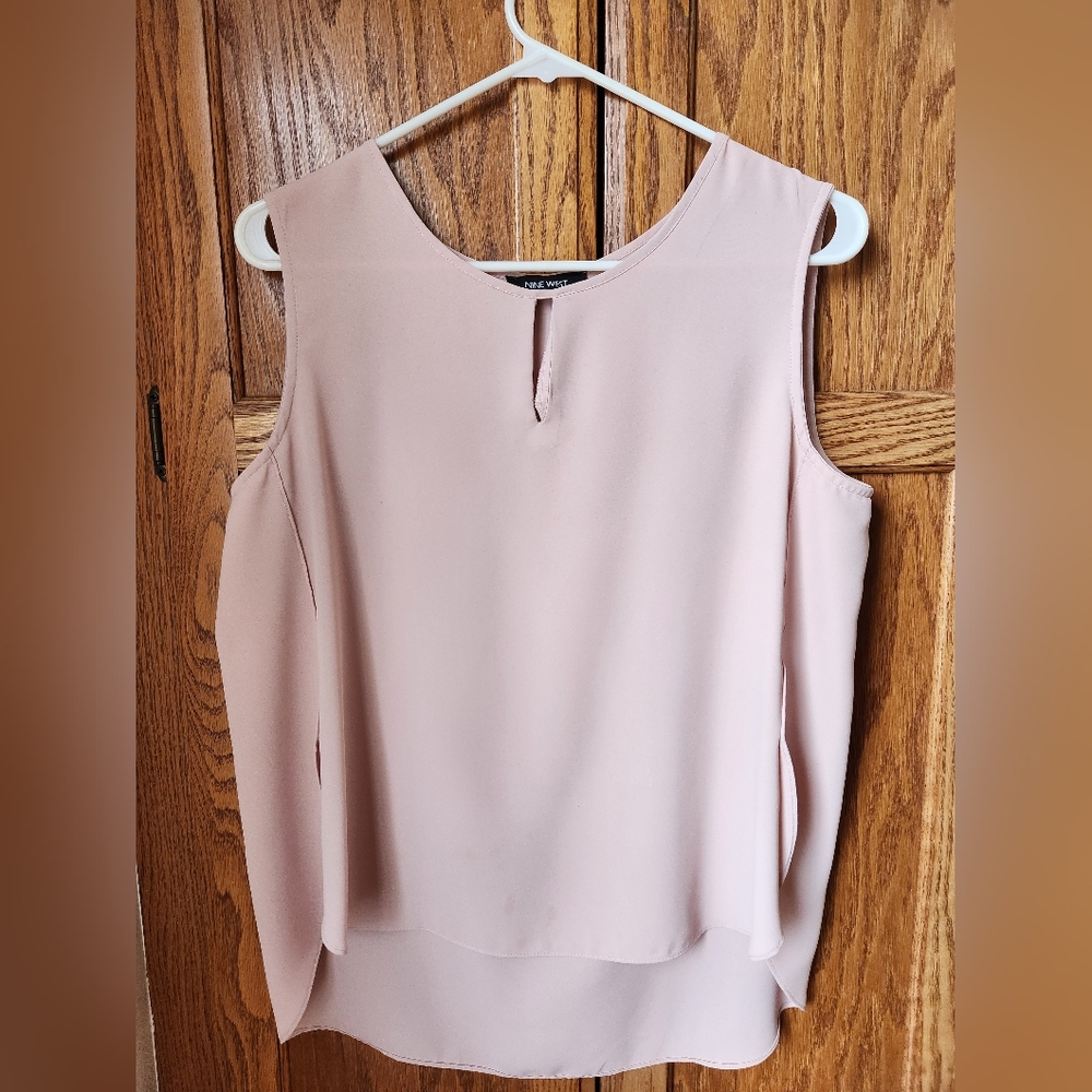 Nine West Pink Sleeveless Blouse